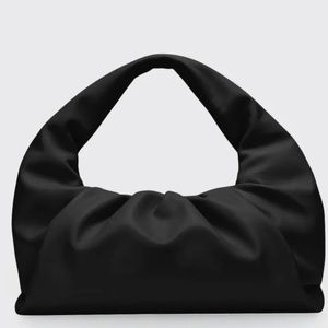 Black Butter Napa Shoulder Hobo Bag
